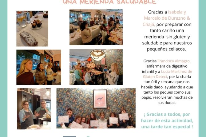 UNA MERIENDA SALUDABLE PARA NUESTROS PEQUES CELIACOS: NUEVA ACTIVIDAD REALIZADA POR ASPROCESE CON LA COLABORACION DE GLUTEN DETECT Y DURAZNO Y CHAJÁ